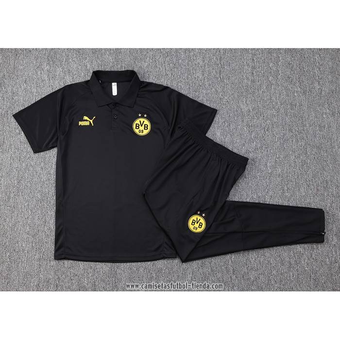 Conjunto Polo del Borussia Dortmund 2023 2024 Negro